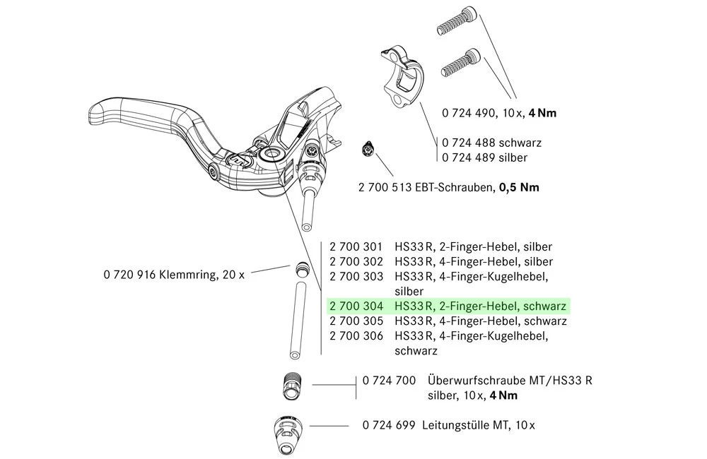 MAGURA HS33 R 2-Finger Bremsgriff – Bild 2