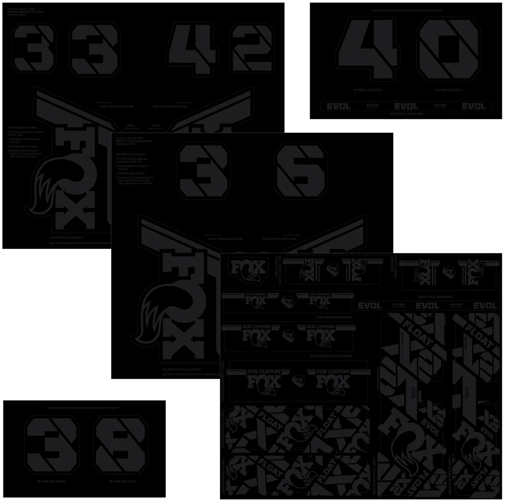 Fox Racing Custom Fork Und Shox Kit Aufkleberset – Bild 3