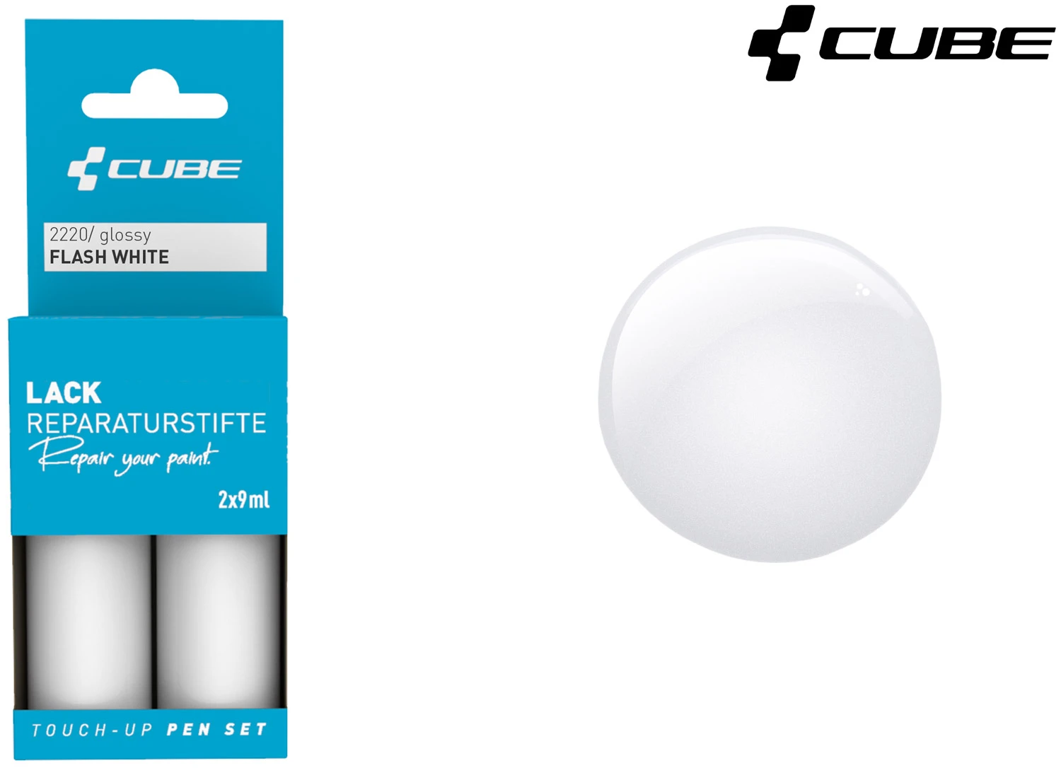 Cube Lackreparaturstift Set FLASH WHITE – Bild 2