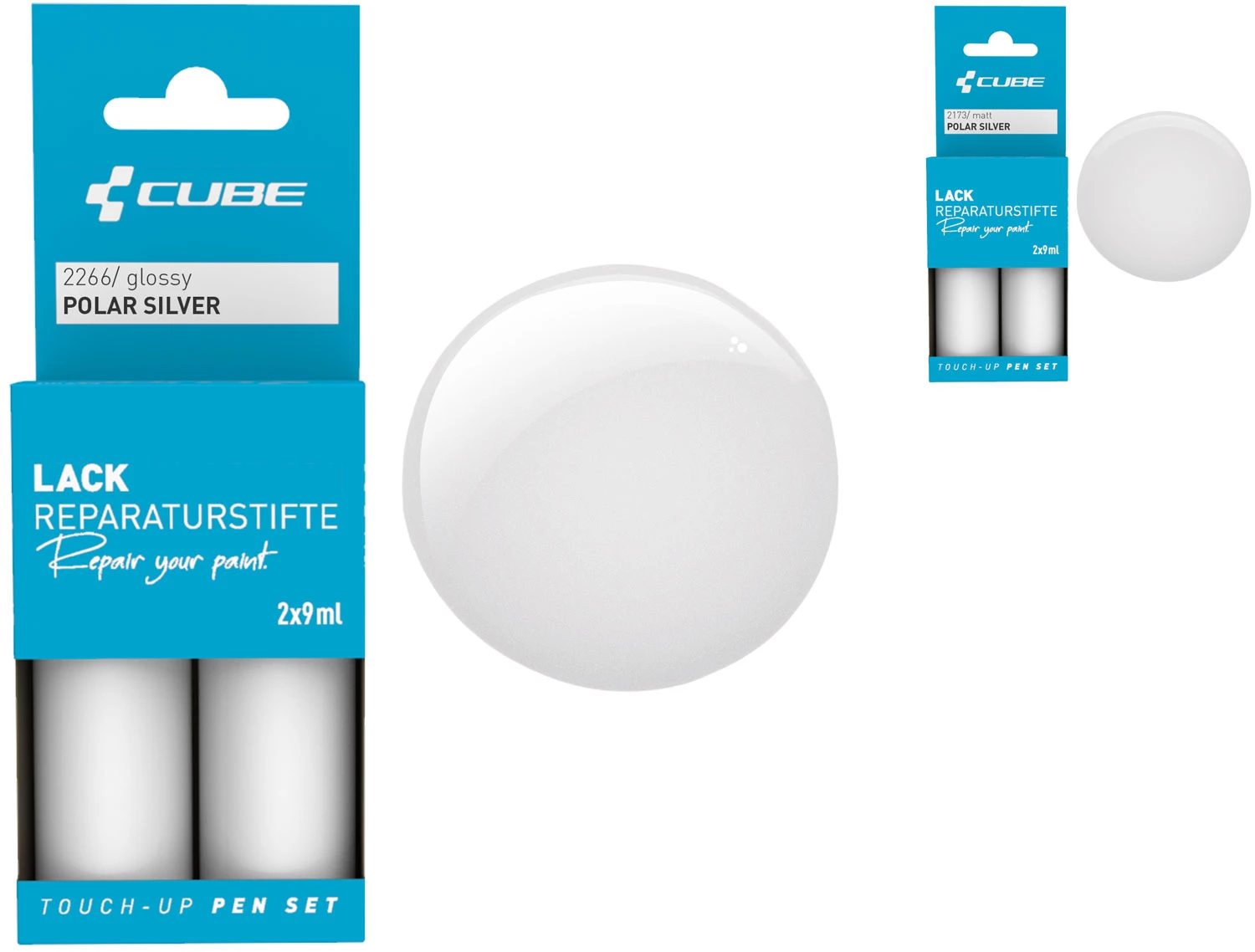 Cube Lackreparaturstift Set POLAR SILVER