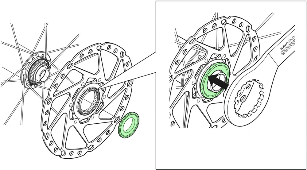 Shimano Verschlussring Für 15/20mm Steckachsen Extern – Bild 2