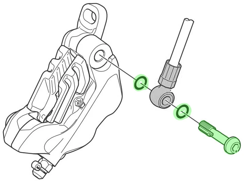 Shimano Bremsleitungsschraube + Dichtring Für BR-M8120/7120 – Bild 2